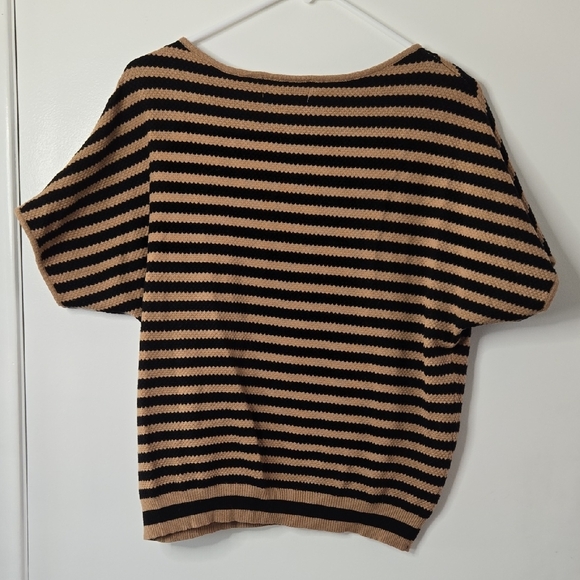 Philosophy Black and Tan Striped Sweater - Picture 4 of 4